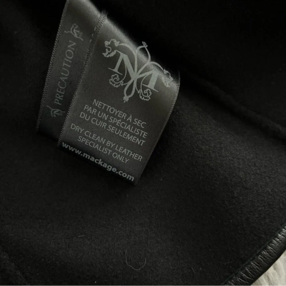 Mackage Wool and Leather Wrap Coat - Picture 8 of 10
